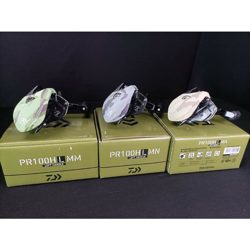 reel bc daiwa PR 100 HL warna camo