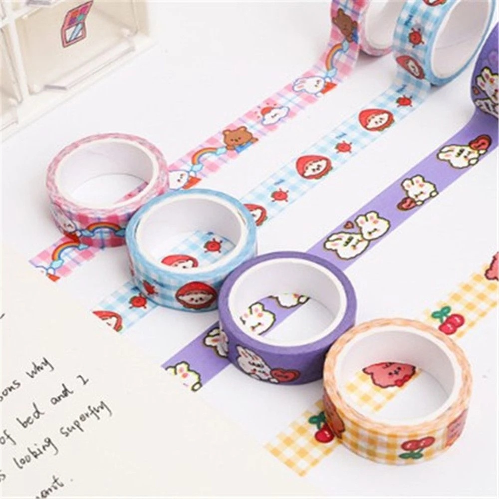 [Harga Grosir] 100cm Pita Perekat Hias Kantor Bahan Kertas Alat Tulis Kartun Beruang Scrapbooking Perlengkapan Stiker Tape Decorative Diary Untuk Anak Perlengkapan Sekolah