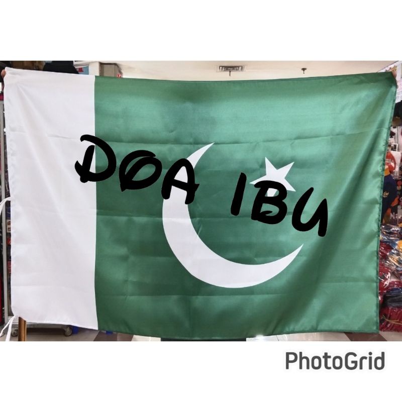 

best seller bendera negara PAKISTAN bahan satin 90cm x 135cm