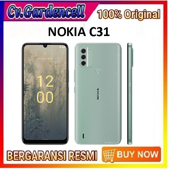 Nokia c31 ram 4/64gb garansi resmi