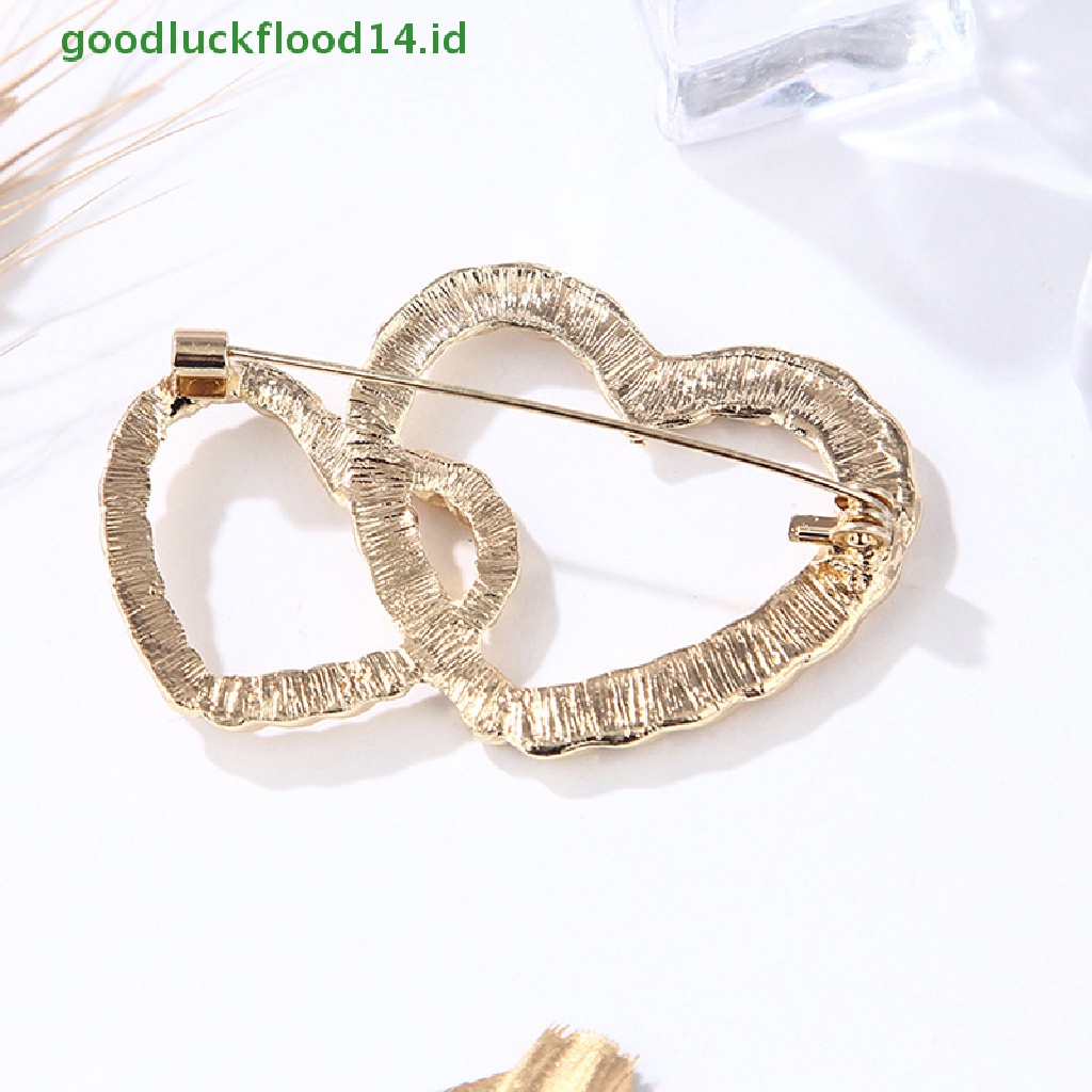 [GOOGFOUR] Jantung Bros Logam Desain Sederhana Hati Cinta Wanita Unisex Bros Pin Hadiah [TOP]