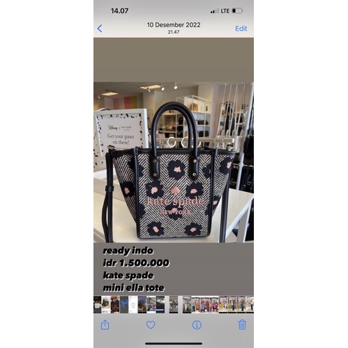 KS Katespadee Ella Tote Mini Authentic Original Store 100%