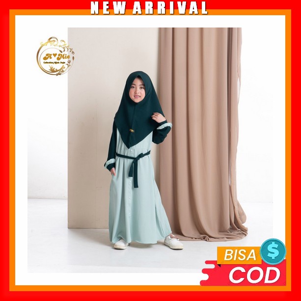 Gamis Rahma Kids 3-10 Tahun/Dress Muslim Anak Perempuan/Baju Anak Perempuan Mayra Kids Amie | Syari 