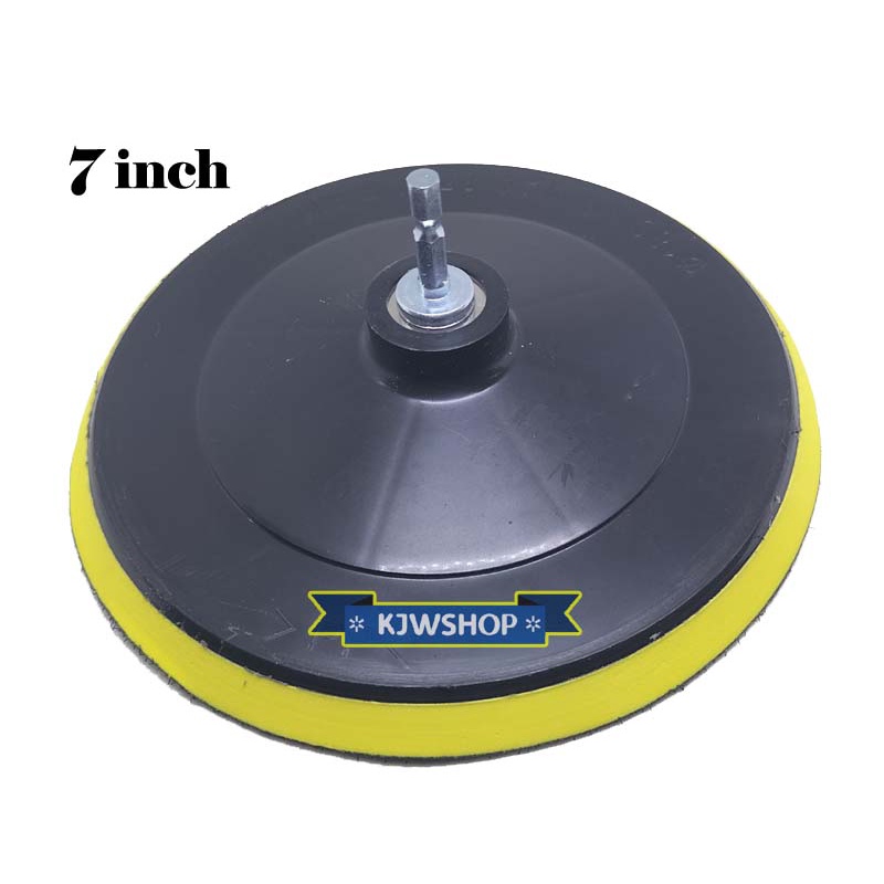 Polisher Pad 7 inch Adapter Bor Tatakan Spon Wool Poles Tangkai Bor Adaptor Bor Poles 7in Spon Tatak