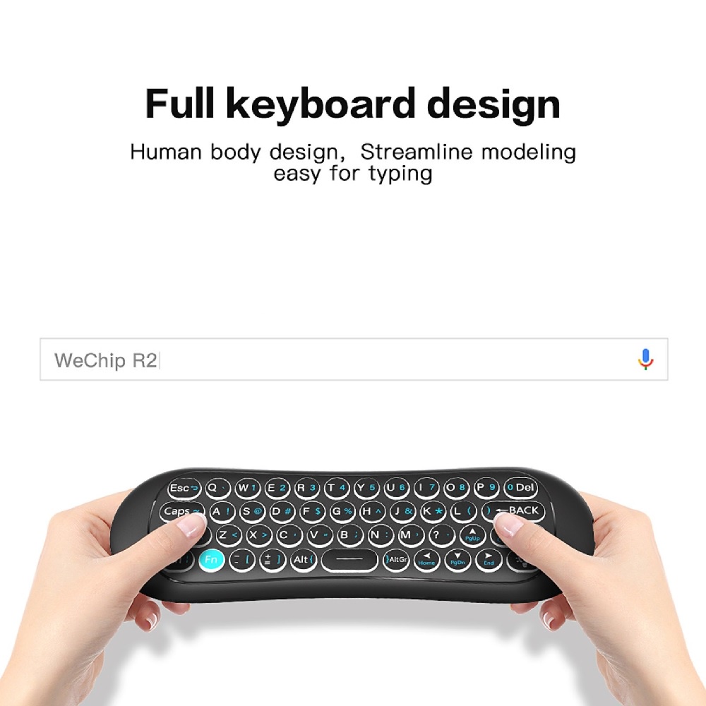 WECHIP R2 - 2.4G Wireless Mini Keyboard Air Mouse Remote Control Voice - Remote Control Universal Lengkap dengan Air Mouse dan Voice Input