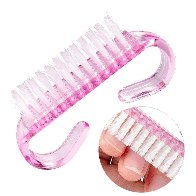 Nail Brush Sikat Nail Art Manicure Pedicure Tools Pembersih Kotoran Debu Kuku Nail Dust Buffer Mini