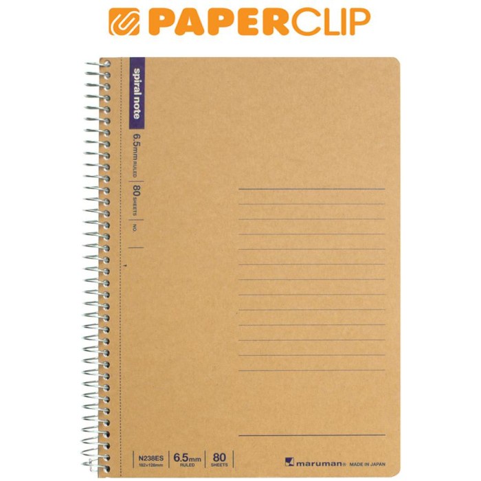 

Note Notebook B6 Maruman Spiral Note Basic N238Es 80S