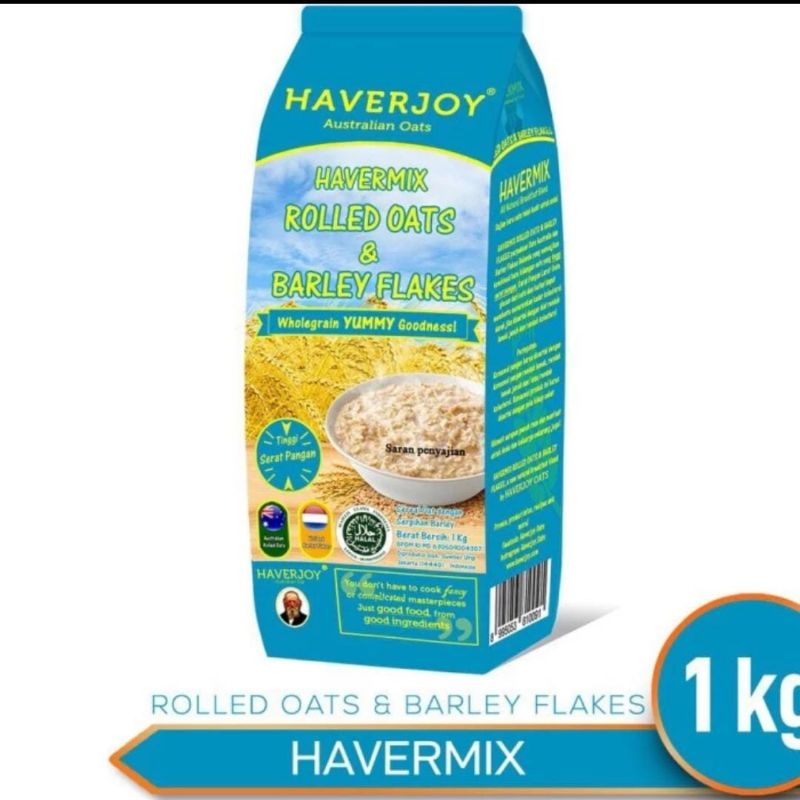 

Haverjoy Havermix Rolled Oats & Barley Flakes - Biru