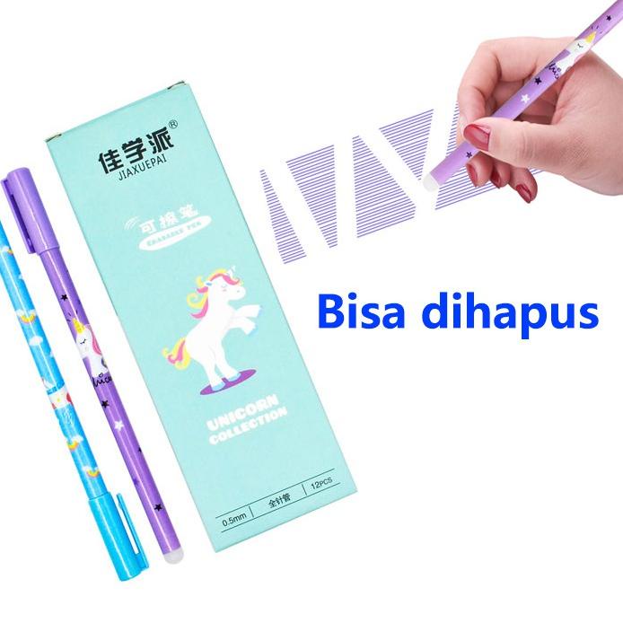 

Baru Terkini COD ( BISA DIHAPUS ) 1 LUSIN PULPEN GEL MOTIF UNICORN LUCU IMUT ATK