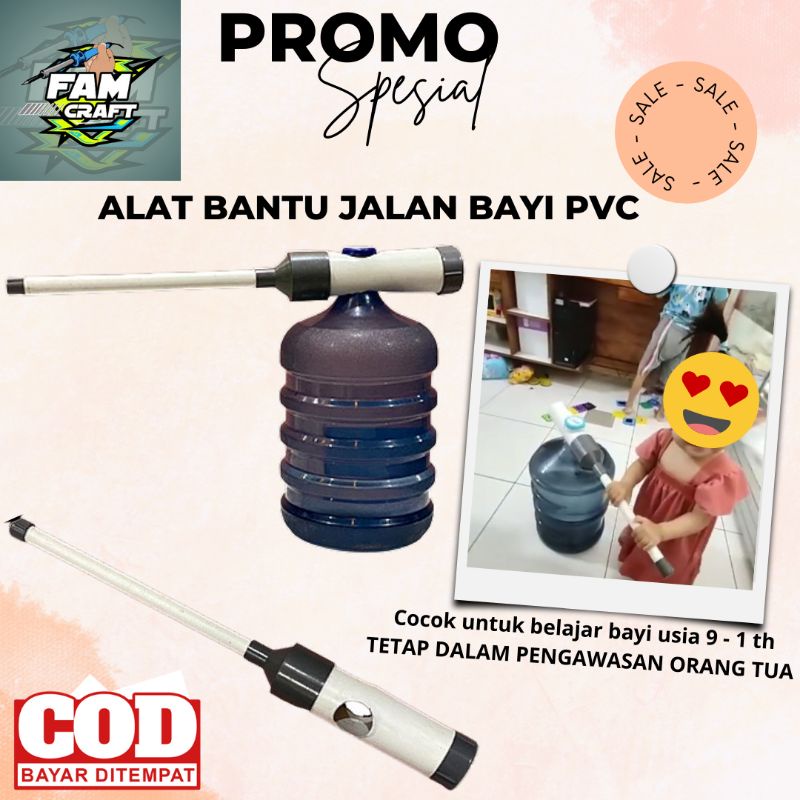 Alat bantu jalan bayi pipa pvc/ walker baby pipa pvc/ geritan bisa COD