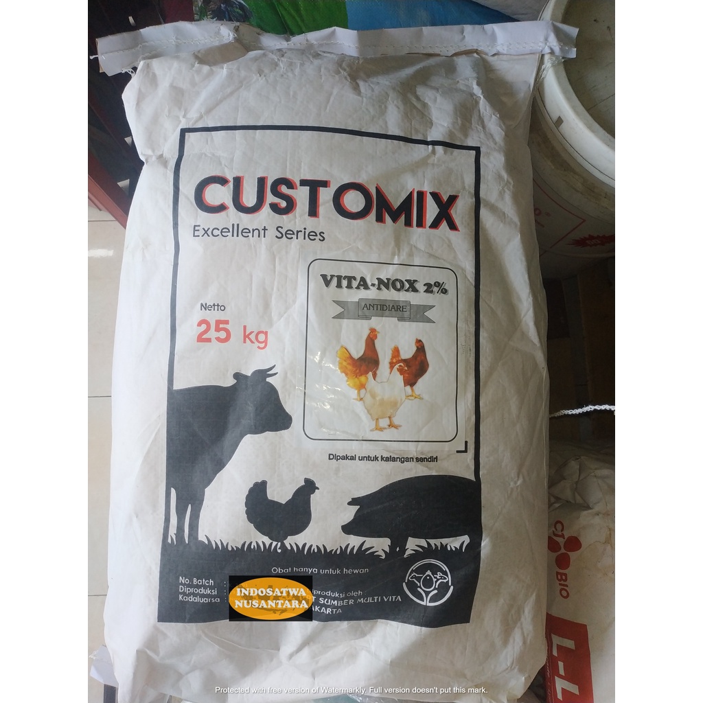 Premix AGP Broiler Vitanox 2% 25 Kg Vita Nox Vita-nox  Pemacu Pertumbuhan  Penambah Berat Badan Hewa