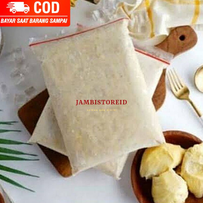 

(JAMBISTOREID) PILIH PENGIRIMAN INSTAN Daging Durian 1kg Frozen King of Fruit Selai Fla Vla Untuk Isian Rasa Roti Pancake Kebab Mochi Eskrim Martabak Buah Duren Tanpa Biji Jambi