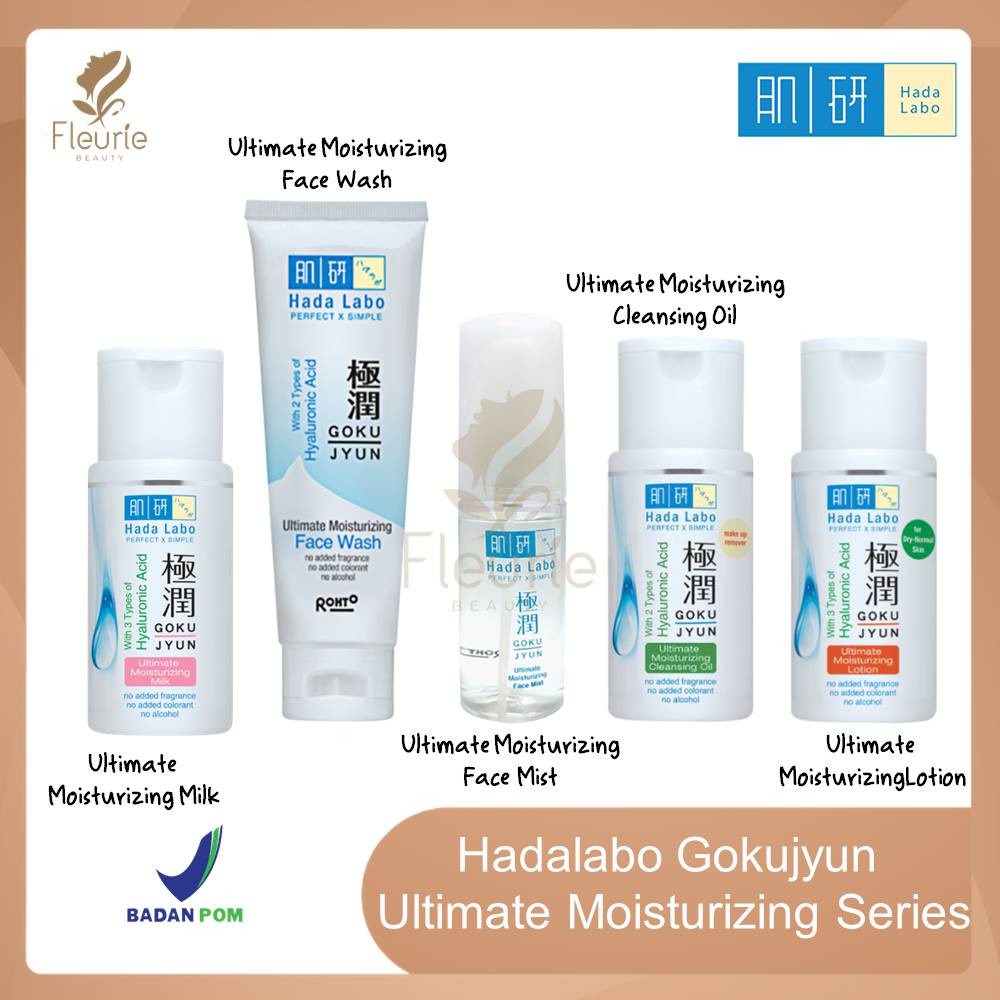 Hadalabo Gokujyun Ultimate Moisturizing Series - Face Wash/Lotion/Face Mist/Cleansing Original BPOM