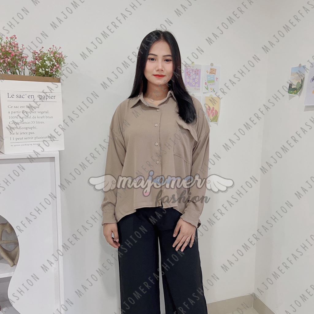 MAJOMER | ESSY SHIRT - KEMEJA BASIC WANITA