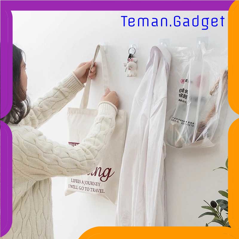 TG-RAK KITPIPI Rak Gantungan Hook Wall Hanger Organizer Adhesive 10 PCS - TC22