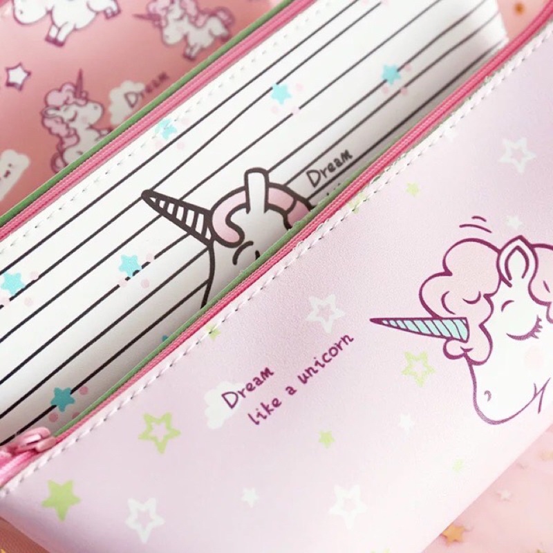 TEMPAT PENSIL MOTIF UNICORN UNTUK ANAK PEREMPUAN / UNICORN PENCIL CASE / KOTAK PENSIL BENTUK UNICORN / KOTAK PENSIL ANAK TAHAN AIR TAHAN KOTOR / TEMPAT PENSIL ANAK LUCU WARNA WARNI / PASTEL ORGANIZER / KOTAK PENSIL KAPASITAS BESAR SERBAGUNA / KUDA PONI KU