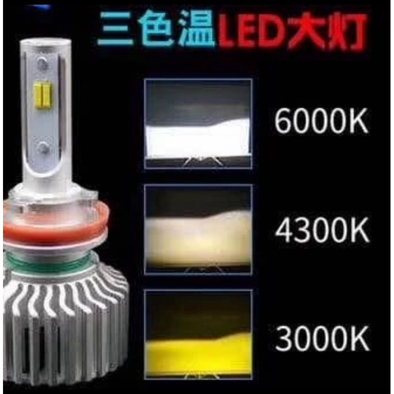 LED H4 H7 NYALA 3 WARNA