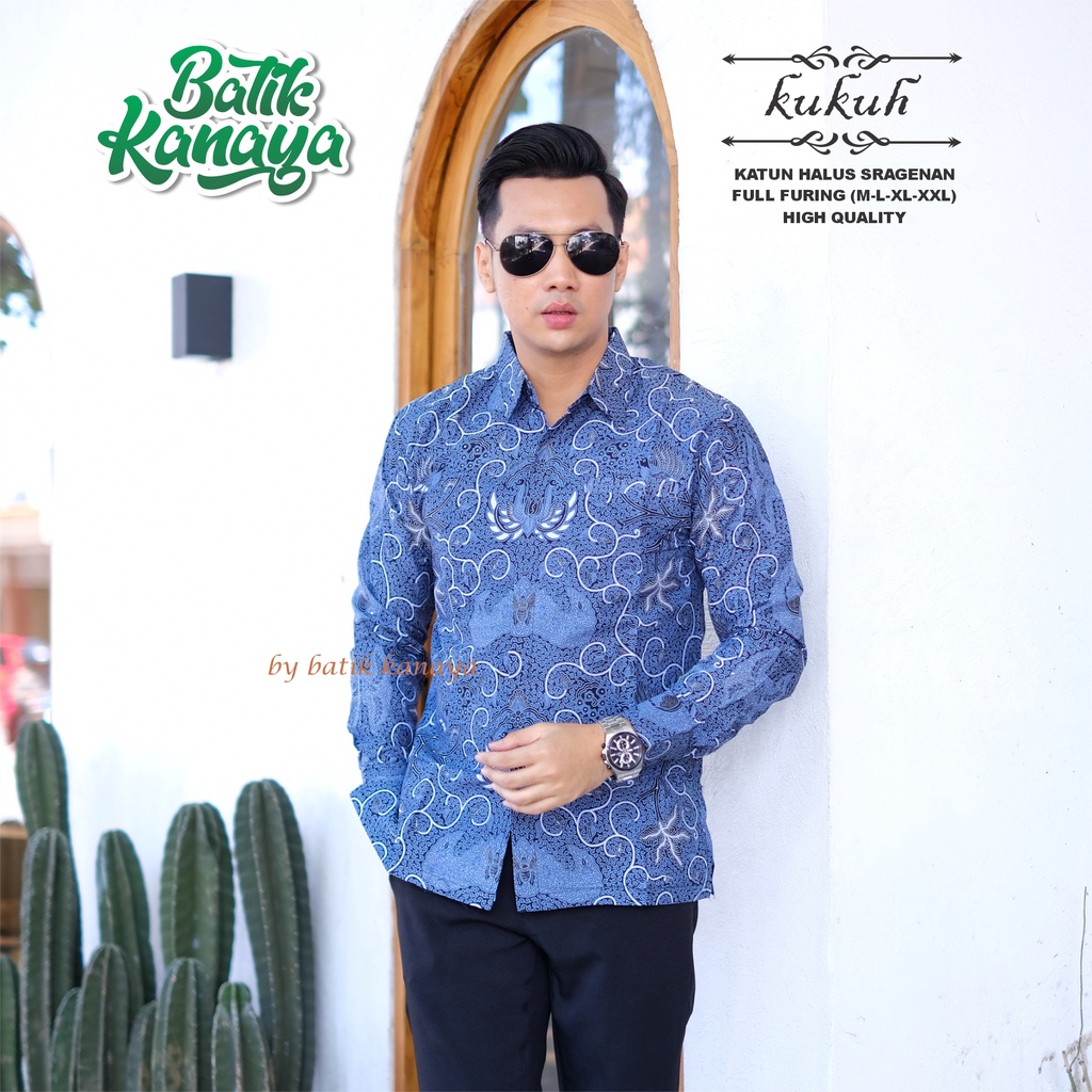 Kanaya Baju Batik Pria Lengan Panjang Modern KHUKUH Full Furing