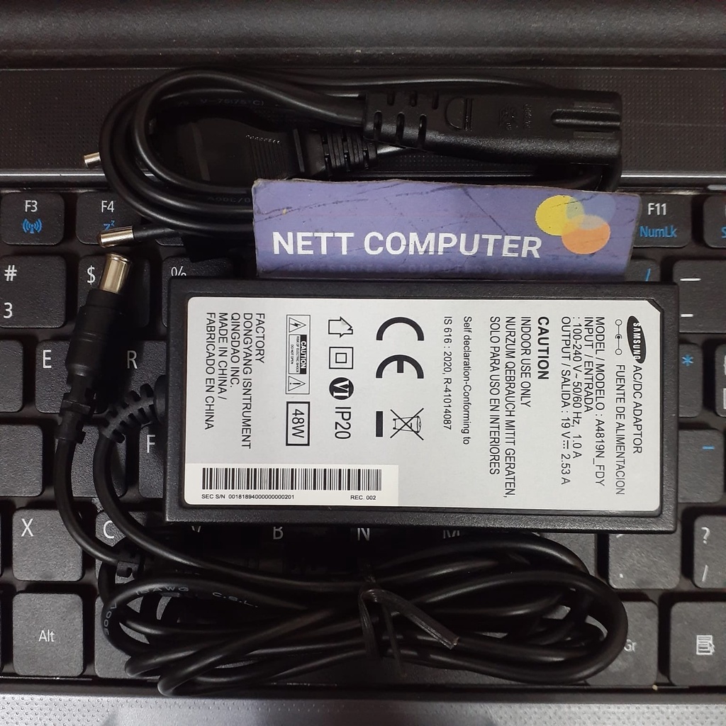 Adaptor Charger Monitor TV LCD LED Samsung 19V 2.53A Original
