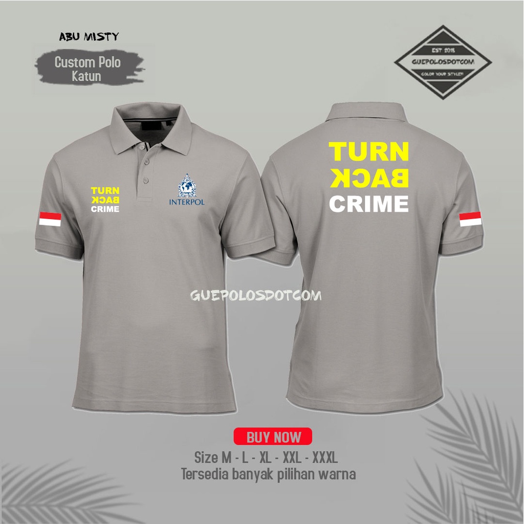 TYPE A09 - Polo turn bcak crime interpol - POLO POLISI INTERPOL TURN BACK CRIME - polo interpol turn