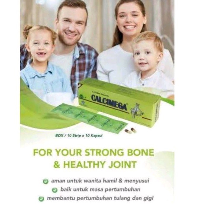 CalciMega vit Kalsium, Dha dan Vit D kesehatan gigi, tulang, otak, saraf