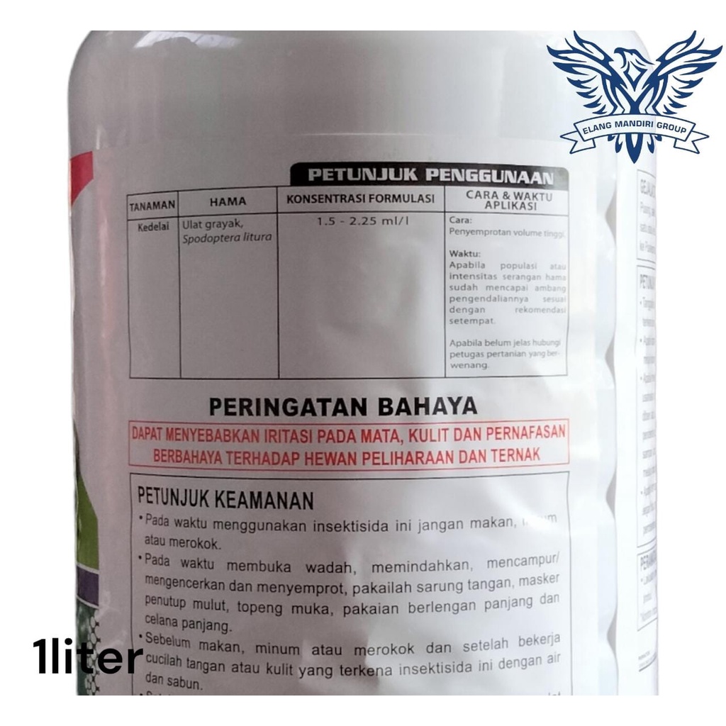 INSEKTISIDA AGROSIPER AGRO SIPER100 EC 1 Liter Pembasmi Hama Ulat Grayak Bahan Aktif Sipermetrin 100 g/l Rizotin Yasithrin Hoky