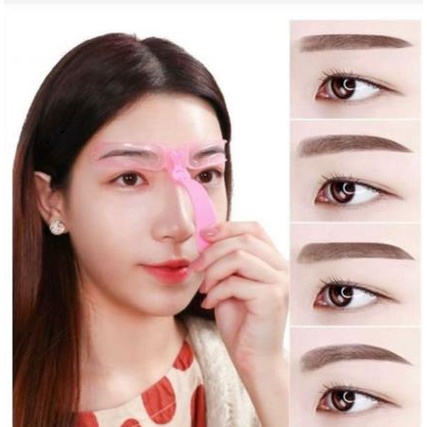 ^ KYRA ^ Cetakan Alis Korea Eyebrow Template Korean Aksesoris Make Up - Set Isi 8 Pcs