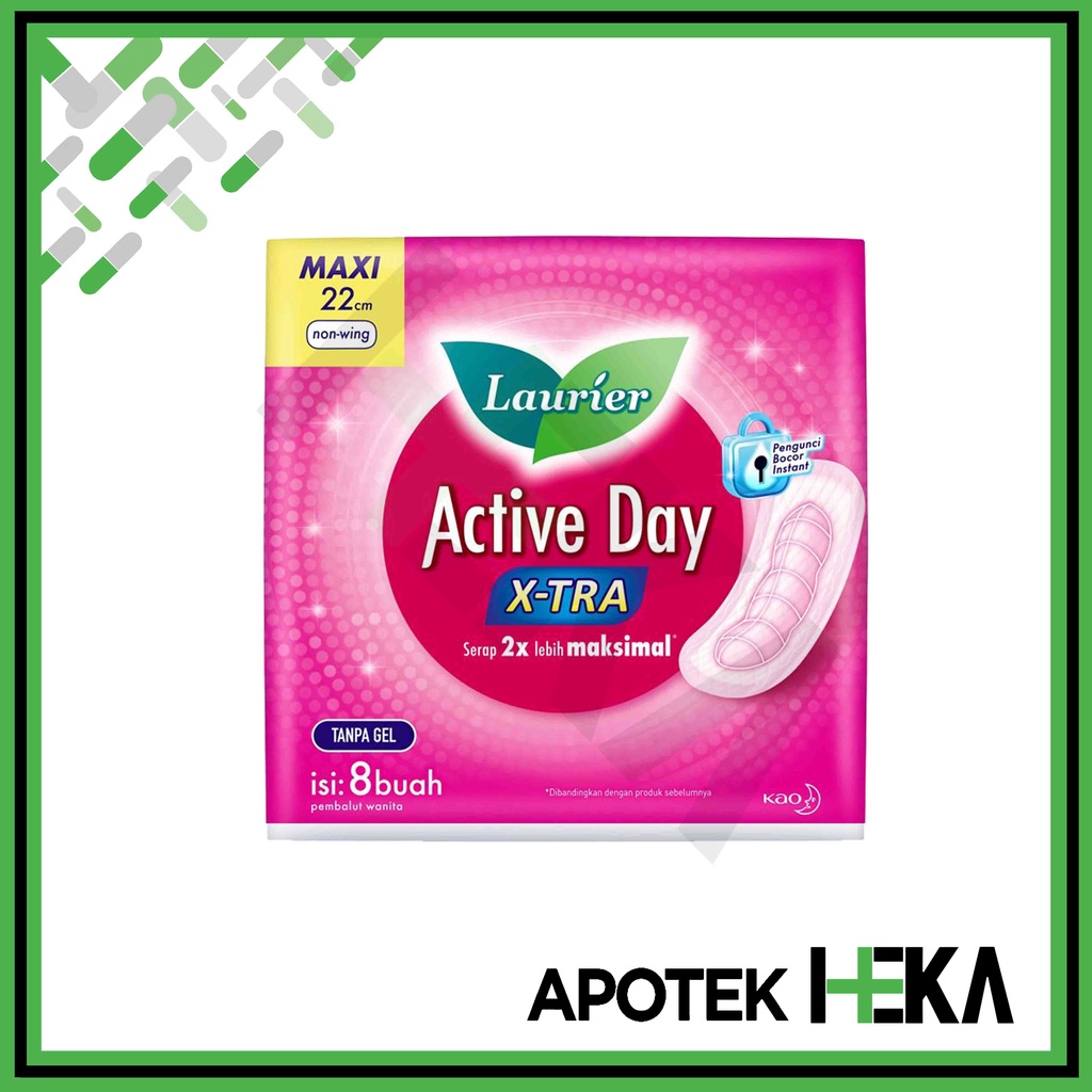 Laurier Active Day X-TRA Maxi 22 cm Non Wing - Pembalut Wanita (SEMARANG)