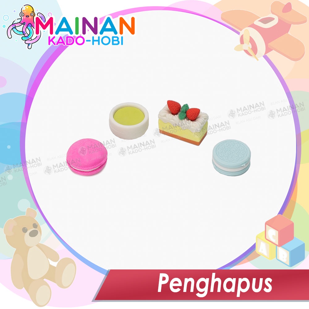 SET STATIONERY ALAT TULIS PENGHAPUS PENSIL ERASER KARET KARAKTER LUCU