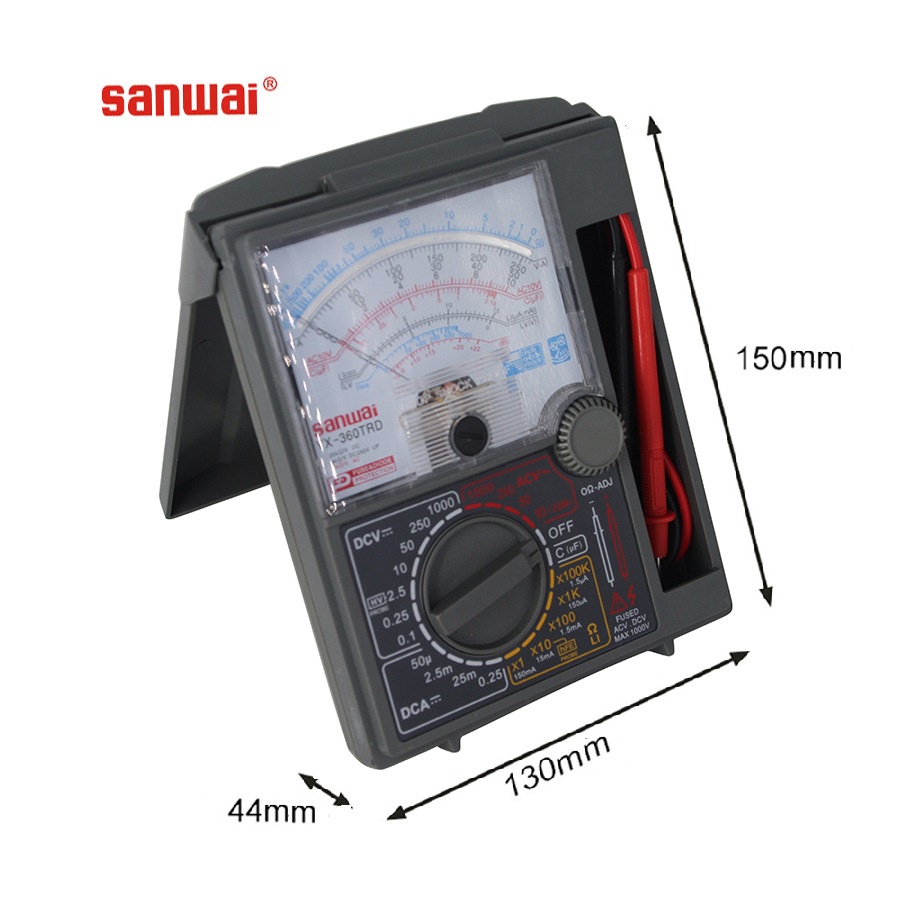 SANWAI YX-360TRD Multimeter Multitester Analog Meter Fuse Diode Protection DC AC Test Analogue Multi Tester Manual