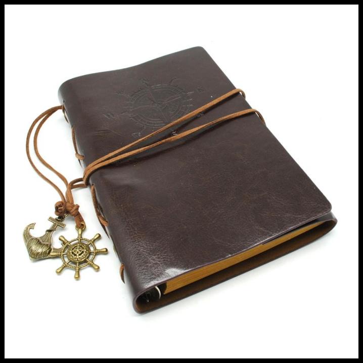 

Buku Catatan Notebook Binder Kulit Retro Pirate - 8005 [Coffee]