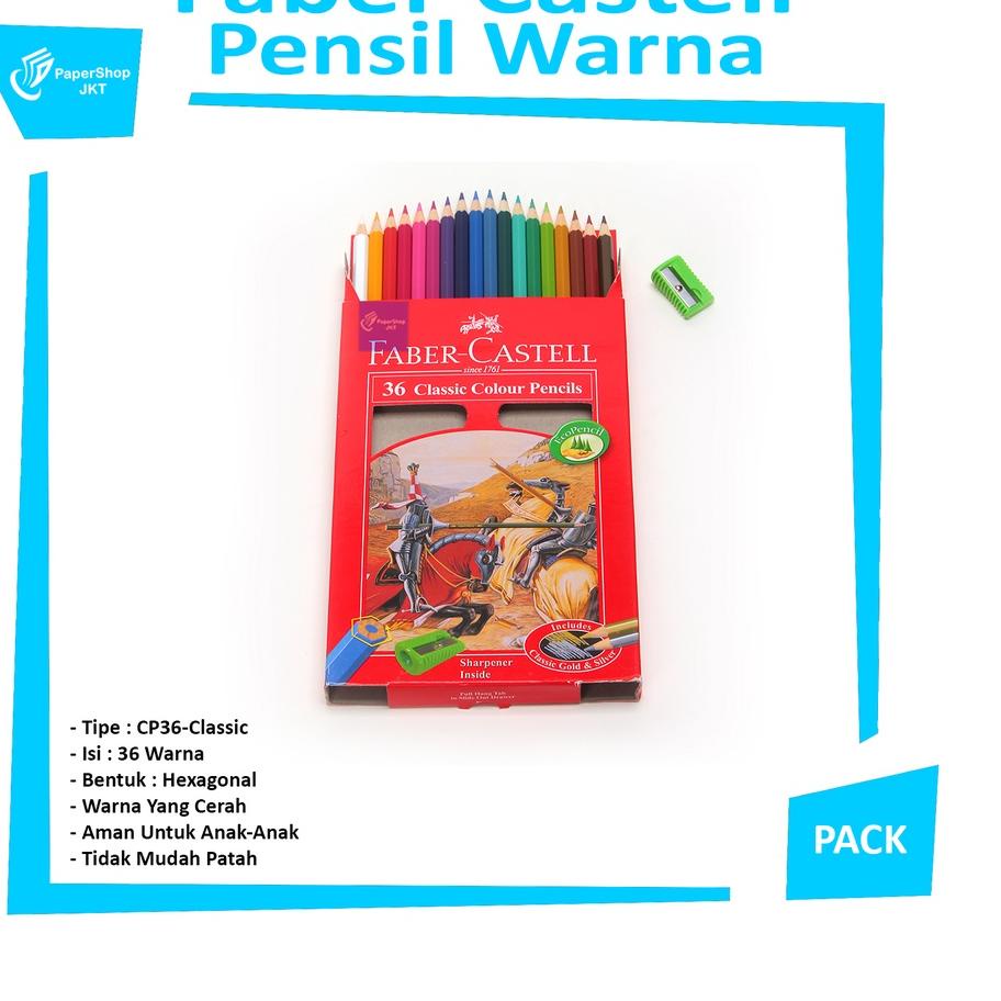 

✔ FABER CASTELL - Classic 36 Colour Pencils - Pensil Warna - Set Special !!
