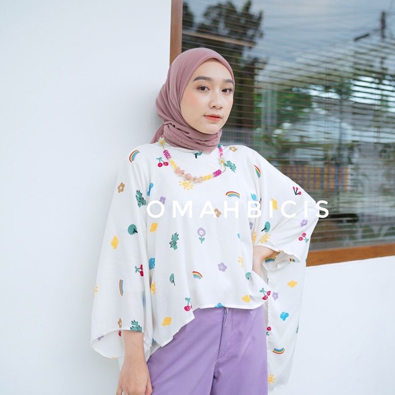 7.7 OUTER SCARF KIMONO CROP | OUTER CROP KIMONO ( READY STOCK )