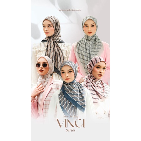 Kerudung MyLady Motif Vinci Hijab Segiempat Original My Lady Terbaru