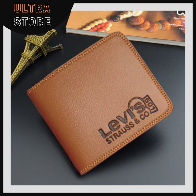 Promo Best Seller - Free Box Dompet Pria Levis Berkualitas Bahan Kulit import mini tipis simpel