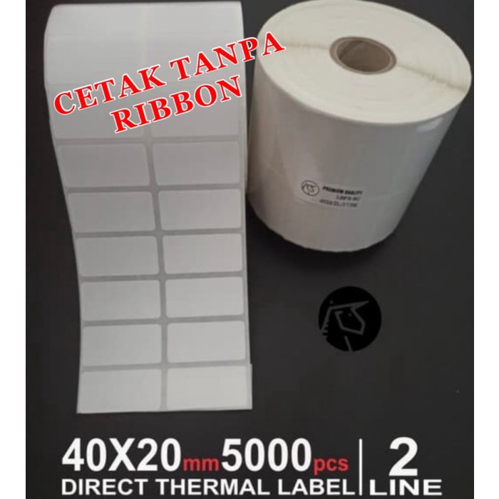 

Buruan beli] Kertas Label Stiker Barcode Direct Thermal 40x20mm Isi 5000pcs