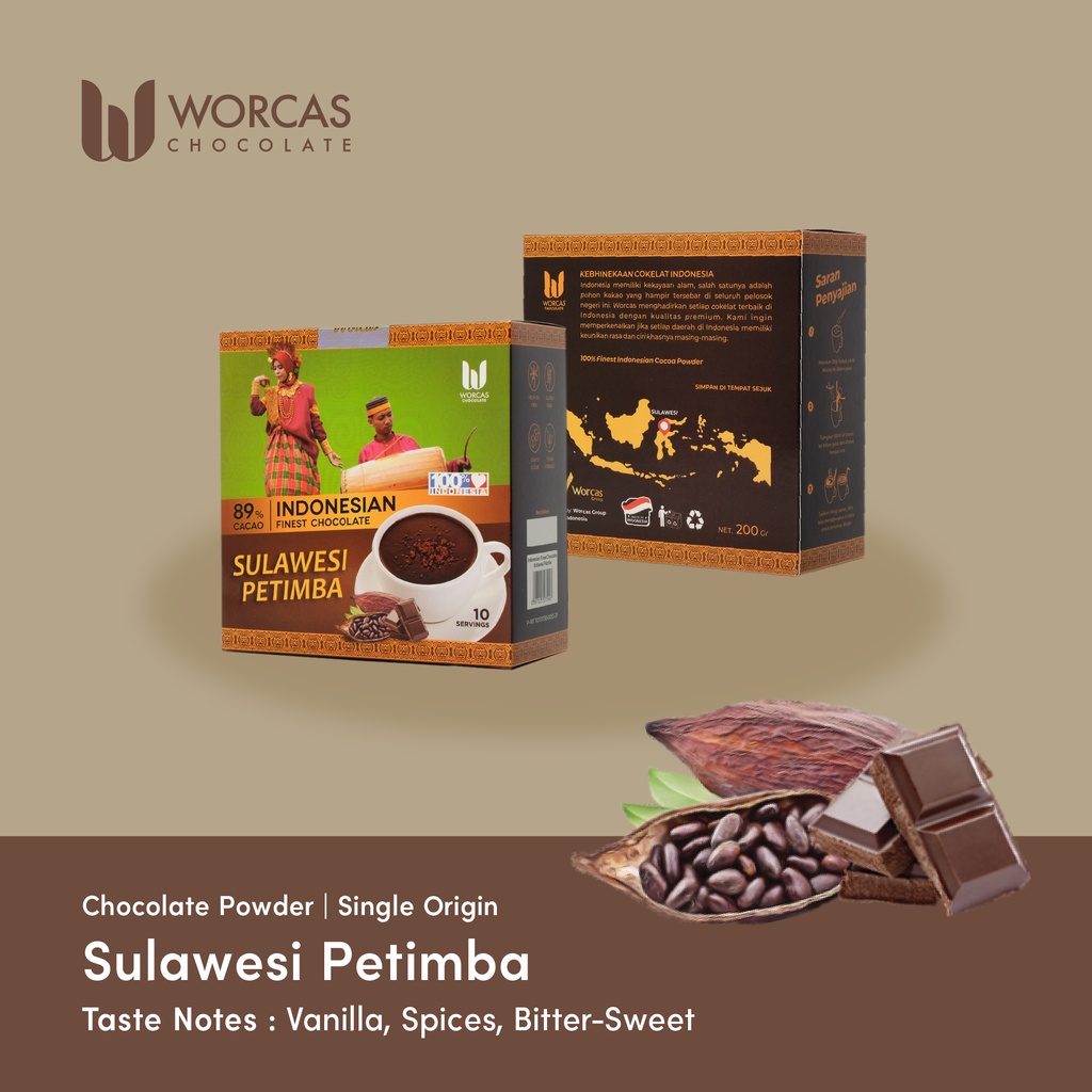 

Worcas Chocolate Powder Finest Chocolate Drink Sulawesi Petimba