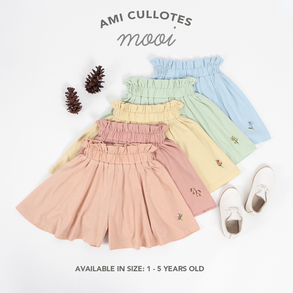 Celana Pendek Anak Perempuan Mooi Ami Cullotes Pants 1-5 Tahun