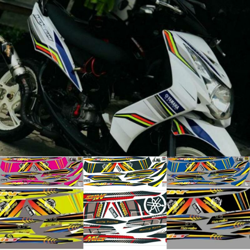 Stiker striping yamaha mio soul old stiker mio soul lama  variasi yamaha soul mx soul z