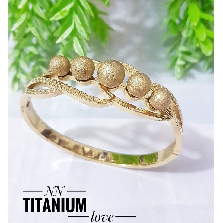 Gelang Tangan Titanium Boba Gold Terbaru Lapis Emas 2001a