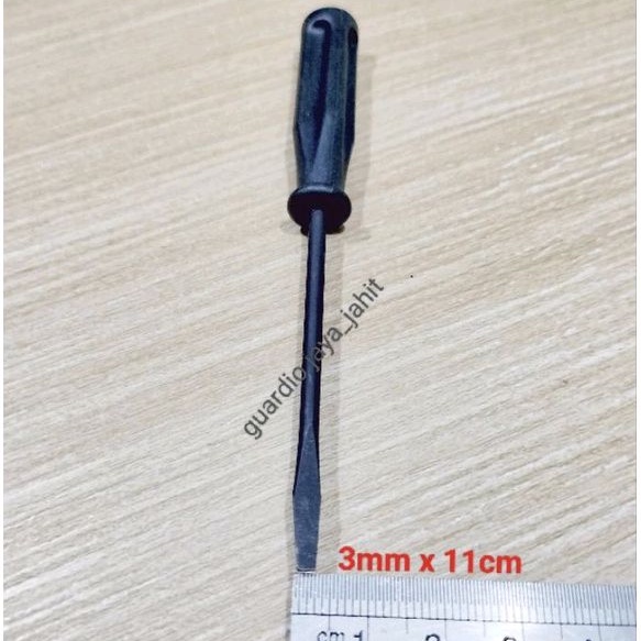 Obeng / Screwdriver 3mm Min Hitam Murah