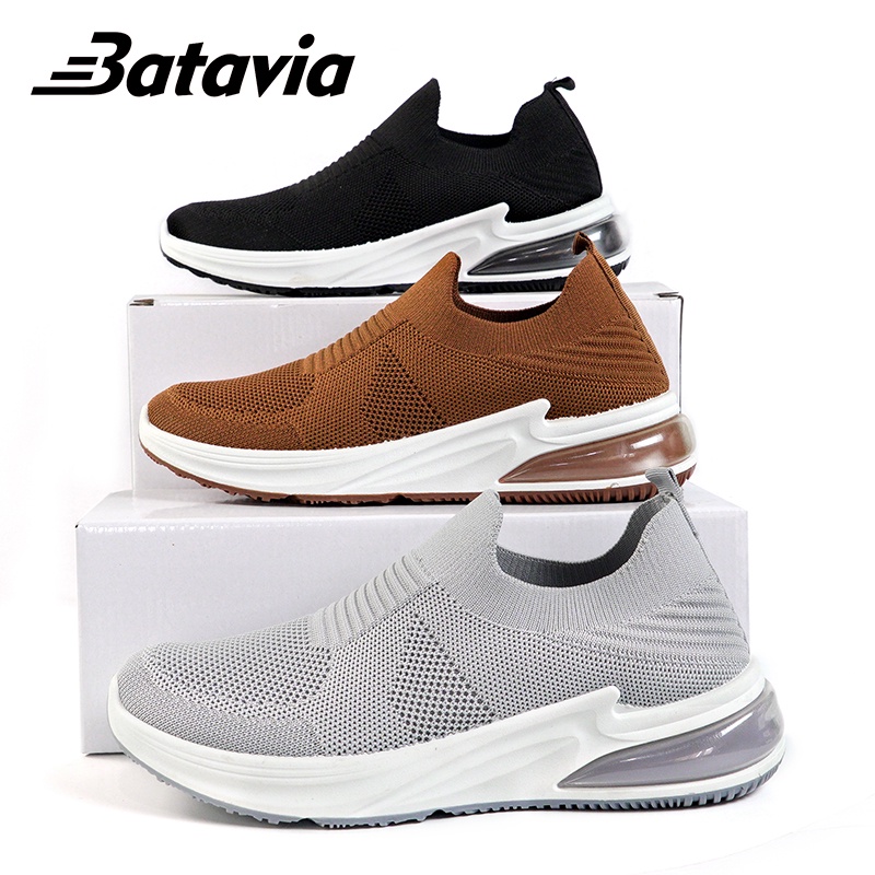 Batavia 2023 Soft bottom non-slip work shoes women's shoes fitness dancing casual running sneakers black baru sepatu kasual fashion sepatu lari anyaman terbang sepatu olahraga wanita A115