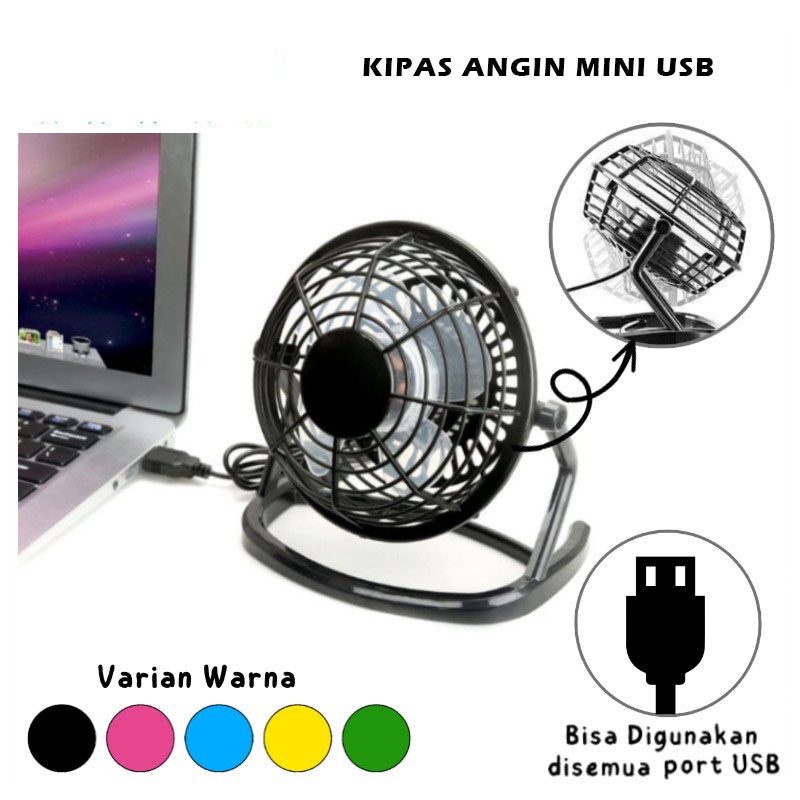 Kipas Angin Plastik Portable / Kipas Meja Mini Anti Panas / Mini Fan Portable USB Power