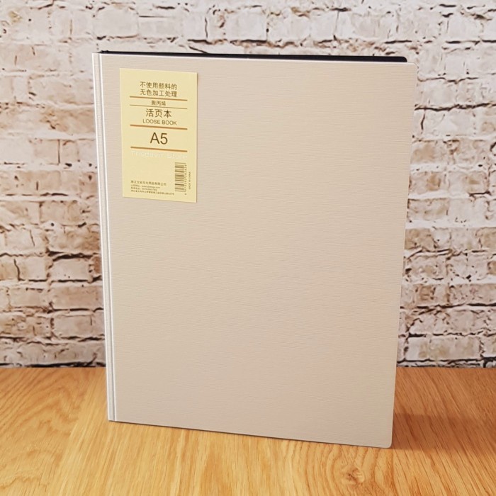 

~^~^~^] Binder notebook / Loose book A5 bergaris cover tekstur metal