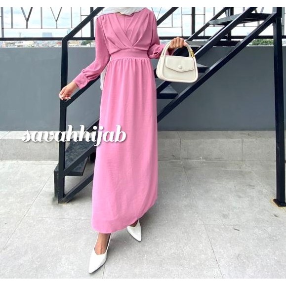 GAMIS THERESA/GAMIS WANITA/DRESS MUSLIM FREE BELT