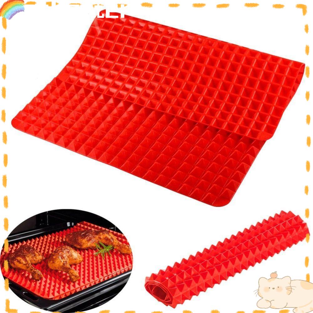 Solighter Oven Baking Tray Nampan Sheet Bakeware Cetakan Loyang Tatakan Anti Lengket Piramid Microwave Oven Silikon Penurun Lemak