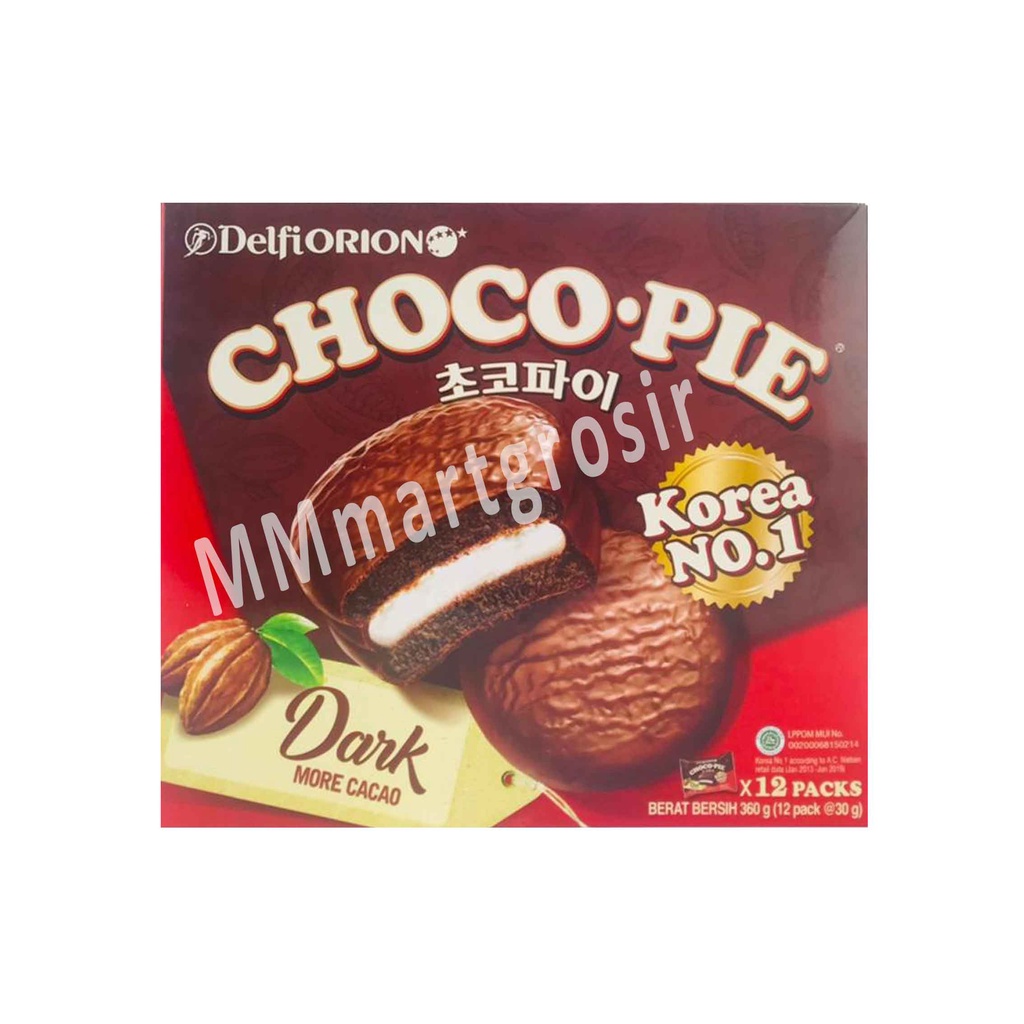 Choco Pie Dark/ Cake Cokelat/ Krim Marshallow/ 360g