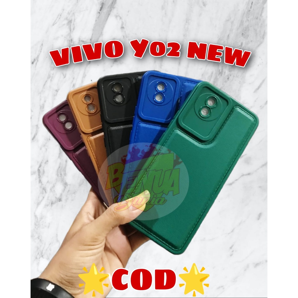 CASE FOR VIVO Y02 NEW || SOFTCASE LEATHER PRO VIVO Y02 NEW - BD