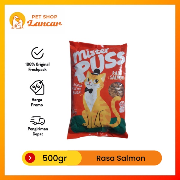 Makanan Kucing Mister Puss 500gr / Cat Food - Salmon