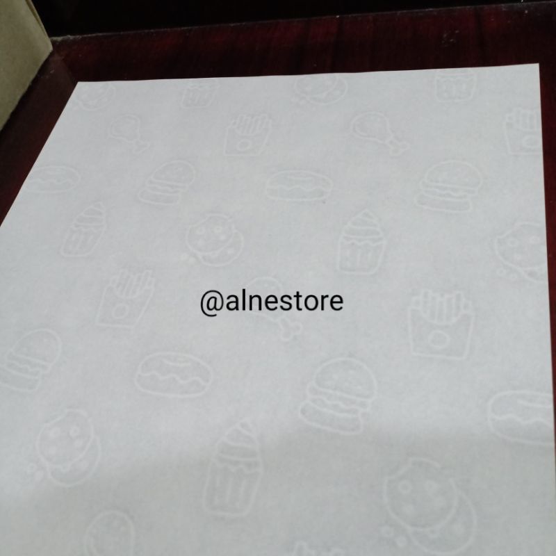 

Greaseproof Pattern grosir Kertas roti Baking paper 50gsm uk A4 1kg isi 300lmbr